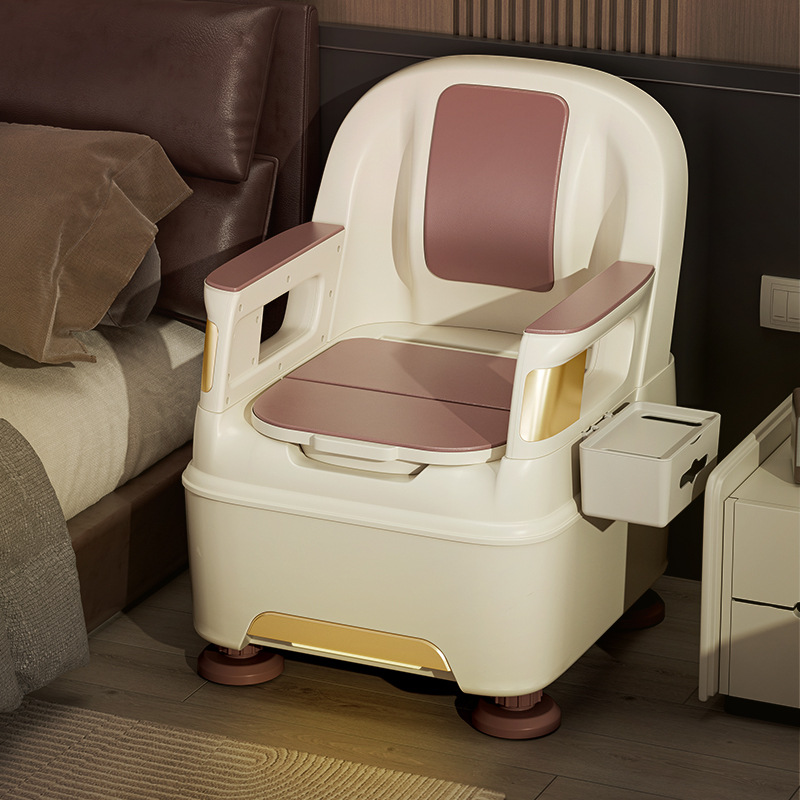 silla de inodoro portátil para mujeres embarazadas adultas inodoro interior con reposabrazos