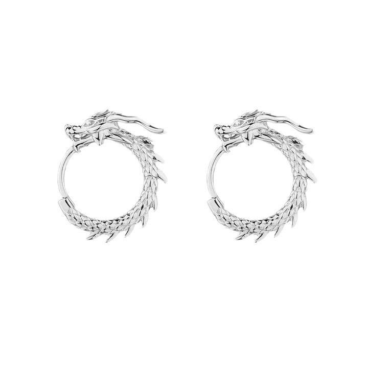 Herren Zodiac Ohrstecker 925 Versilbert Im Chinesischen Stil_voghion.com