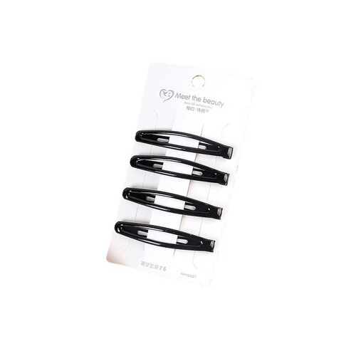 Korean style hair accessories black metal classic card mounted bb clip water drop clip bangs hair clip 2 yuan store hair accessories for women