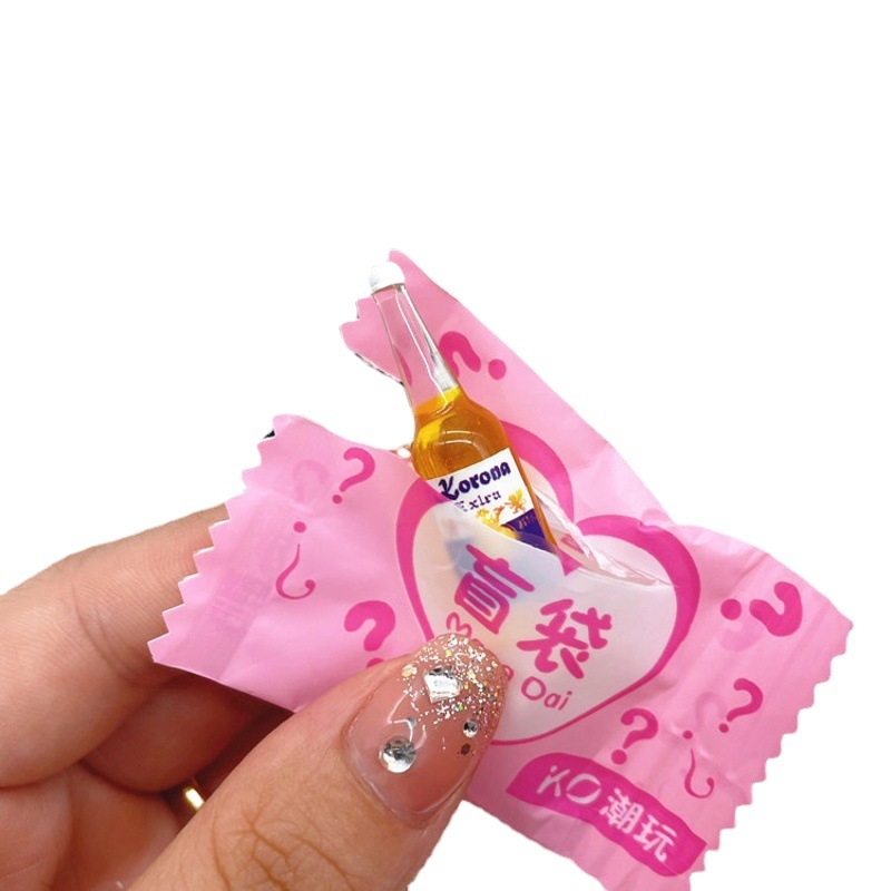 Explosive Blind Box Wine Bottle Blind Bag Resin Food Play Bottle Internet Popular Mini Food Snack Toy Miniature Jewelry