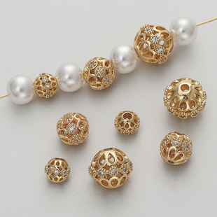 18K��ɫ�~��΢��ʯ����ֹ�diy������U�Վ�荴�����Ʒ���