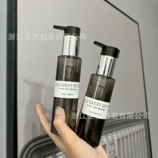 100ml120mlPET Black Straight Round Cosmetic Bottle Shampoo Body Soap Essence Lotion Lotion Bottle