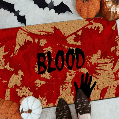 Pumpkin Head Mat Carpet, Avtomobil döşəmə paspasları - rz-bloody-3-40-60cm-skin-friendly-suede
