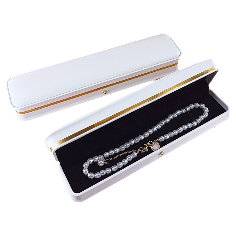 Simple de alta calidad PU joyería collar de perlas caja de pulsera Xiaomi cuentas relojes de almacenamiento caja de embalaje de regalo