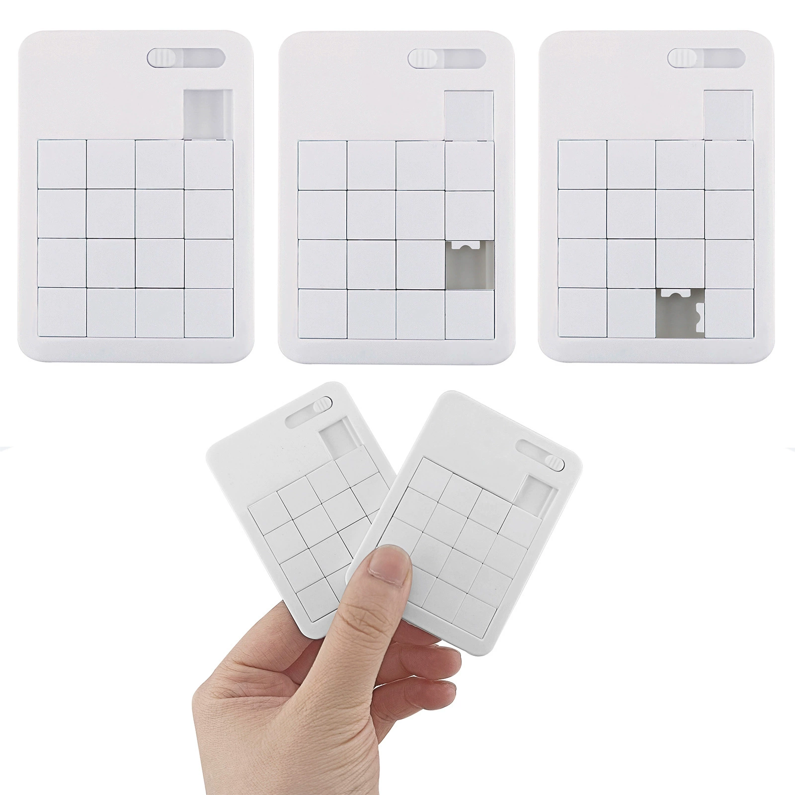 Пазл с белым эмбрионом, индивидуальным логотипом, пазл Huarongdao с индивидуальным мультяшным рисунком, скользящий пазл для плоского скейтборда, игрушка с 16 квадратными сетками