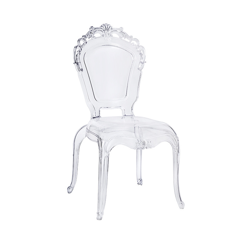 Source Factory Outdoor Acrylic PC Crystal Chair Transparent Princess Chair Palace Chair Plastic Chair Wedding Banquet Chair