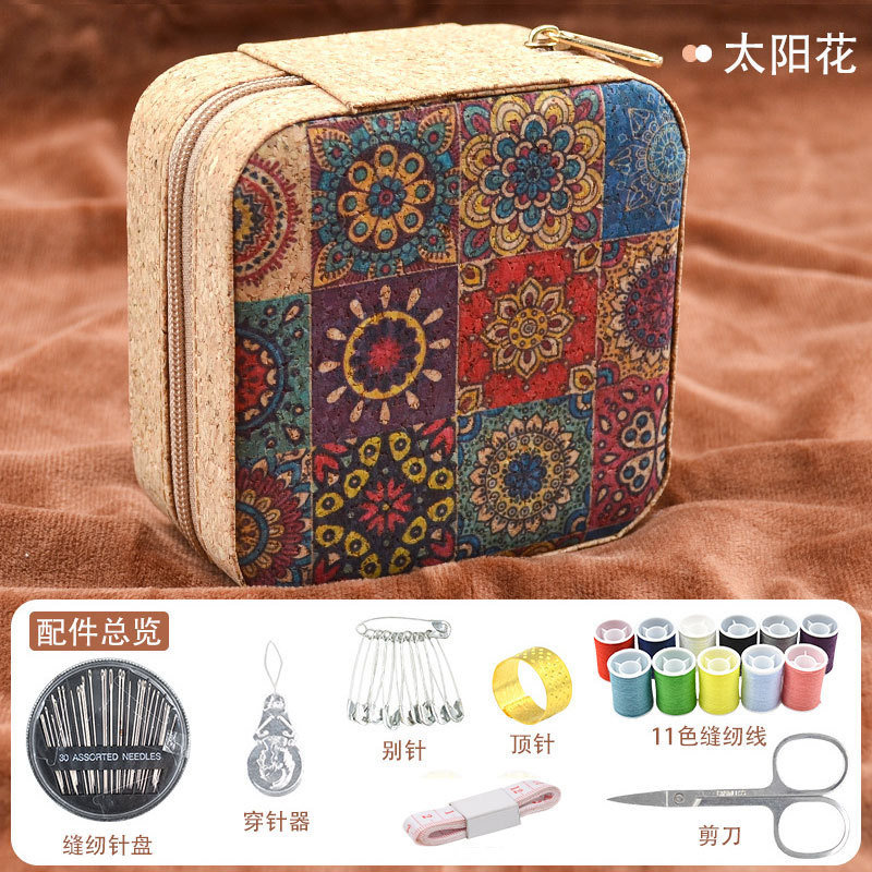 Kit de caja de aguja transfronteriza herramienta de coser doméstica aguja de coser de viaje portátil aguja de coser paquete de 27 piezas