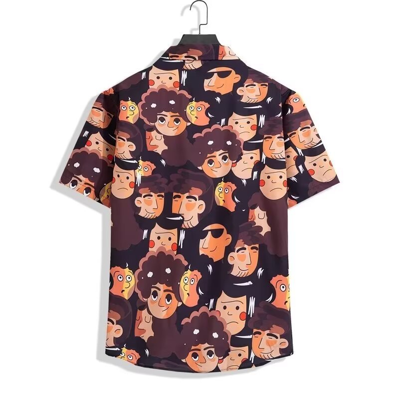 Ensemble chemise et short de plage hawaïen – Tenue décontractée florale pour homme/couple tropical (M-3XL) – Vêtements de vacances d'été légers et respirants_voghion.com