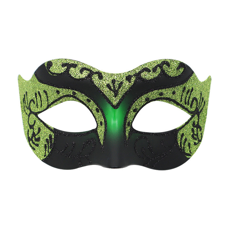 Pop Halloween Jazz Fairy Half-Face Head Plate Plastic Duro Grabado Party Half-Face Mask