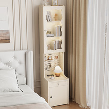 北欧实木床头柜书架一体卧室家用现代简约床边收纳柜小户型置物架