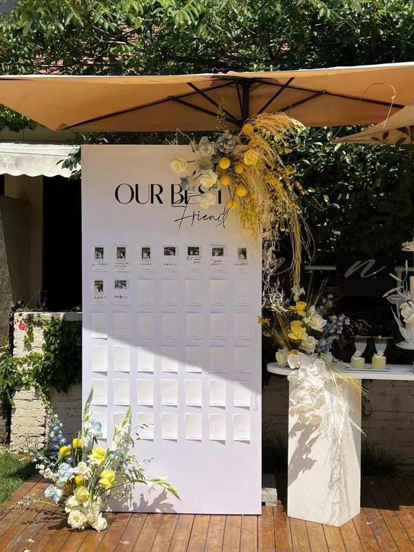 クリエイティブな結婚式の署名、結婚式の喜びを表現した kt ボード、婚約宴会のレイアウト、背景壁、ウェルカムボード、結婚式のインタラクティブな署名エリア|undefined