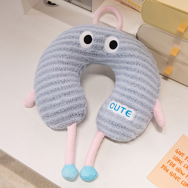 Cachemira adorable almohada en forma de U almohada de viaje almohada de cuello avión almohada de cuello almohada de siesta almohada de memoria almohada de algodón almohada de cuello