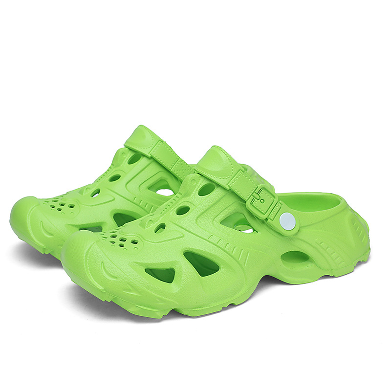 Zapatos de conducción ligeros transpirables de verano transfronterizos, sandalias y zapatillas de suela blanda con sensación de mierda, zapatos de playa de suela gruesa, zapatos con agujeros, zapatos de hombre