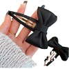Black advanced bangs with bow, hairgrip, hairpins, hair accessory, high-quality style