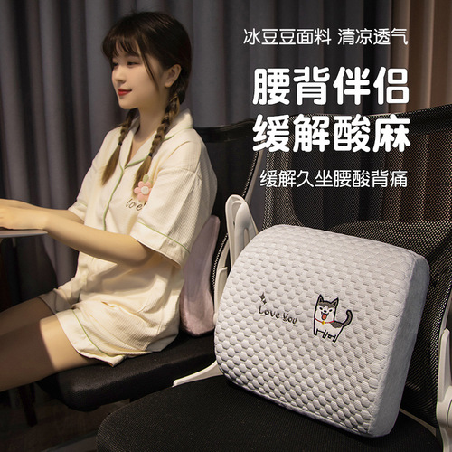 Memory Foam Lumbar Support Cushion for Office Chairs, Ergonomic Seat Aid for Long Workdays, Maternity Pillow & Comfortable Backrest