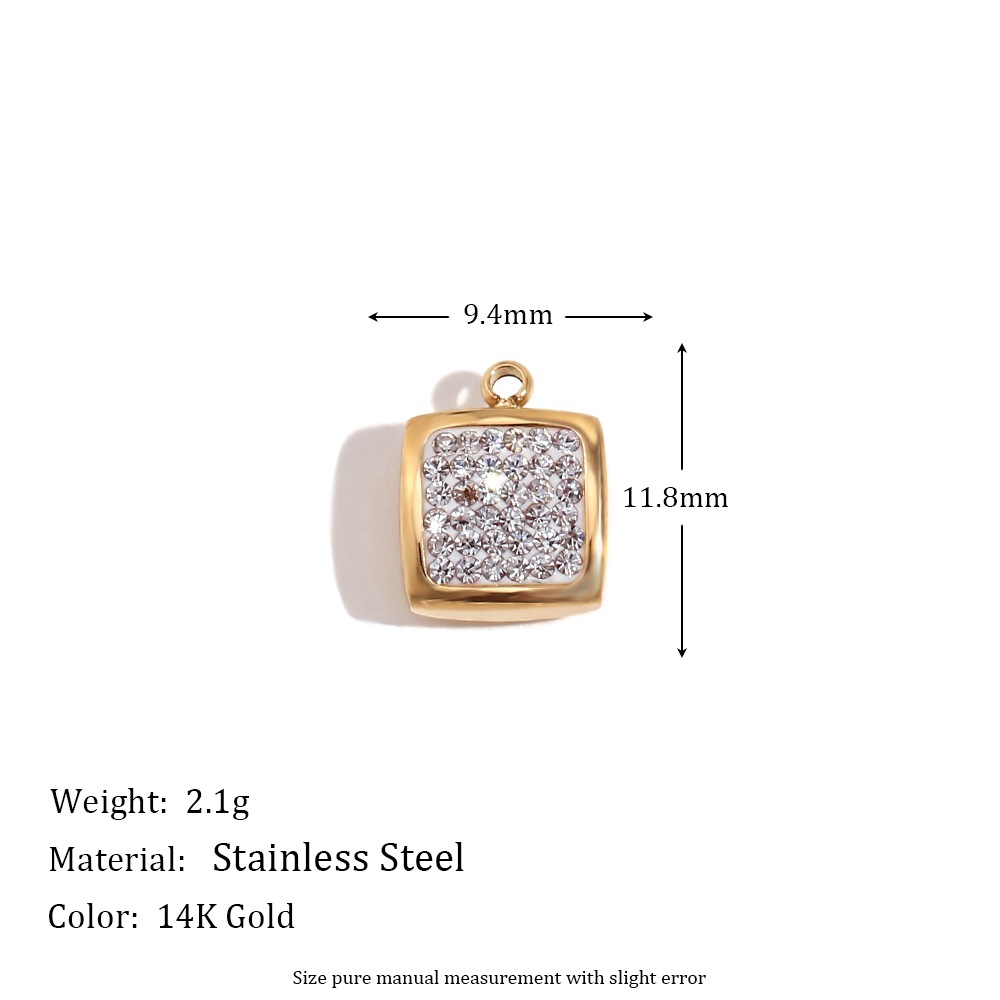 Xiaofang Sugar Potal Cast Diamond Pendant-Golden-White Diamond