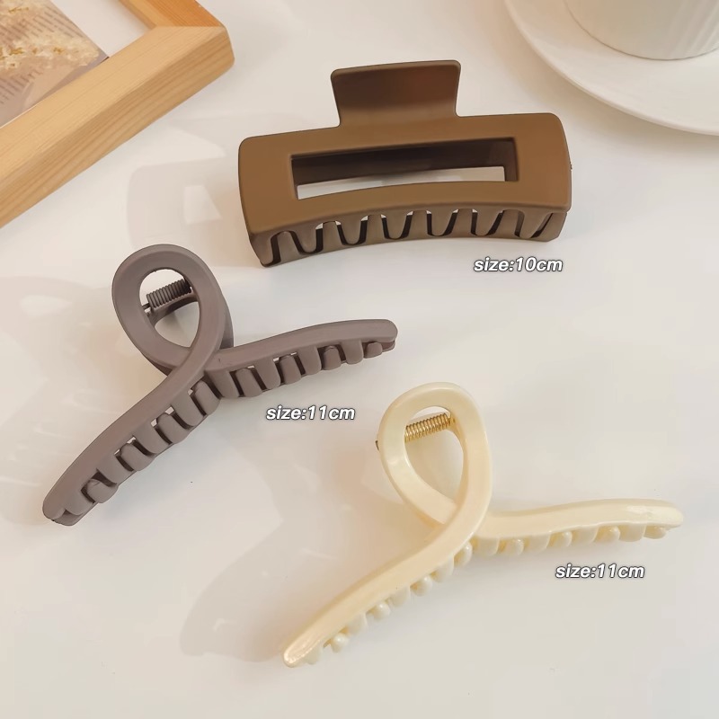 Horquilla de acrílico de las mujeres cuchara trasera updo clip de pelo grande celebridad de Internet elegante tiburón clip tocado simple horquilla