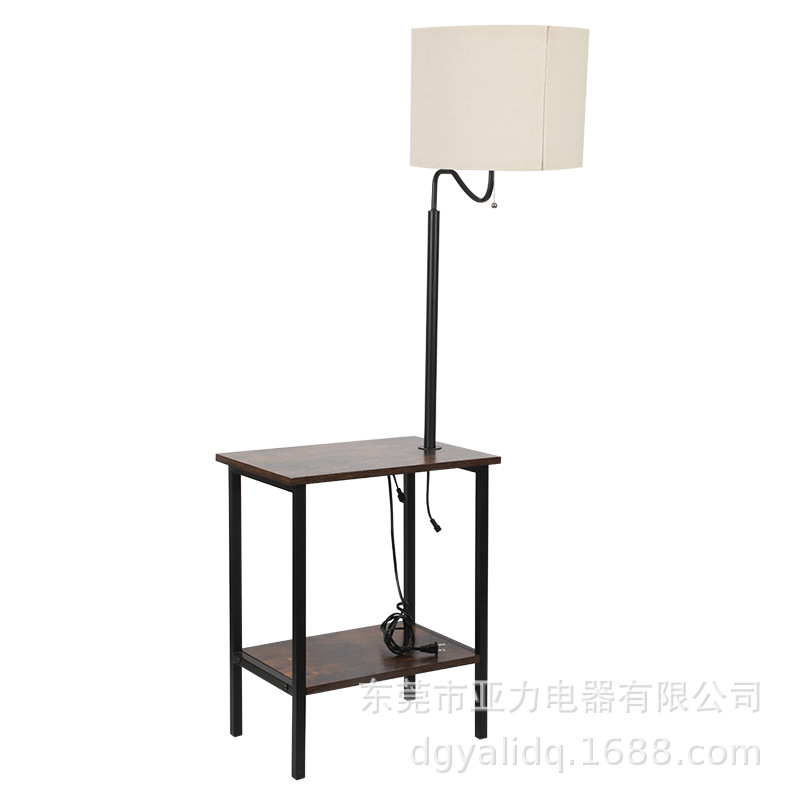 Amazon's Best-selling Living Room Coffee Table Floor Lamp Sofa Next to USB Storage Rack Modern Bedside Table Integrated Lamp