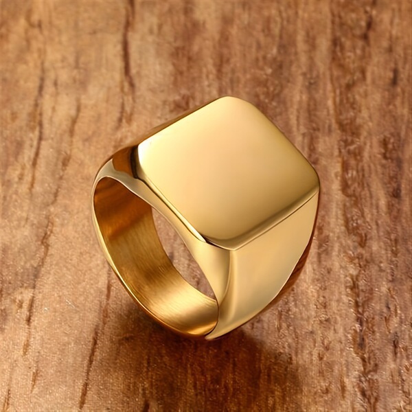 black glossy square ring