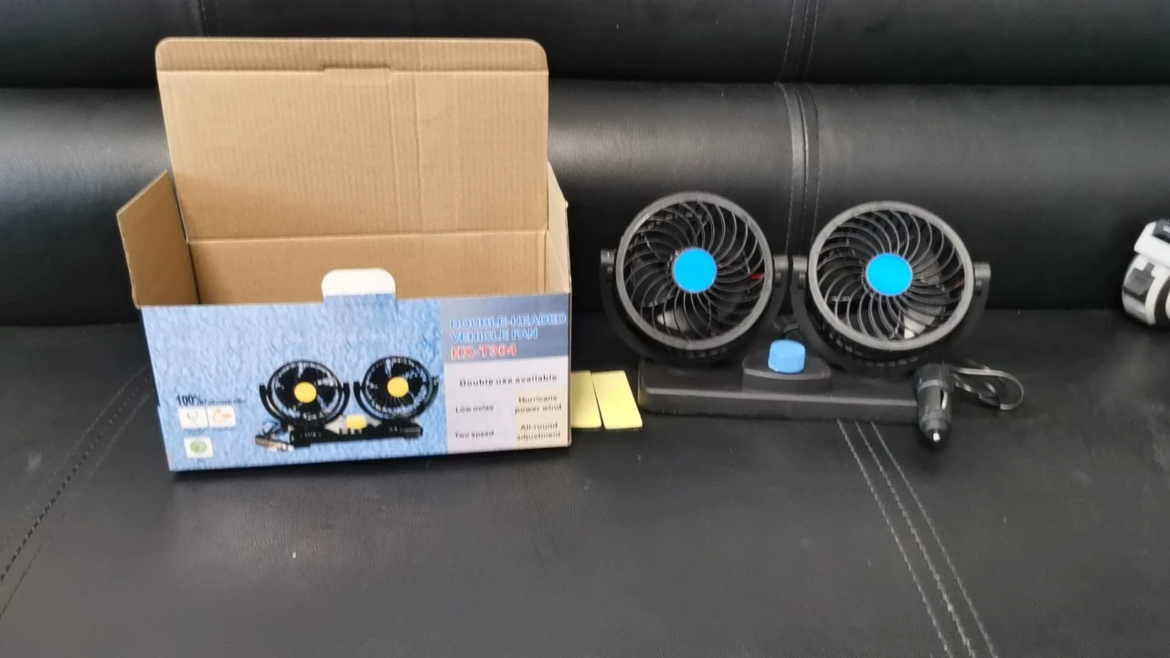 Автомобильный вентилятор 12 В. 24 В, автомобильный вентилятор с двумя головками, летний USB-электрический вентилятор, автомобильный портативный грузовик, мини
