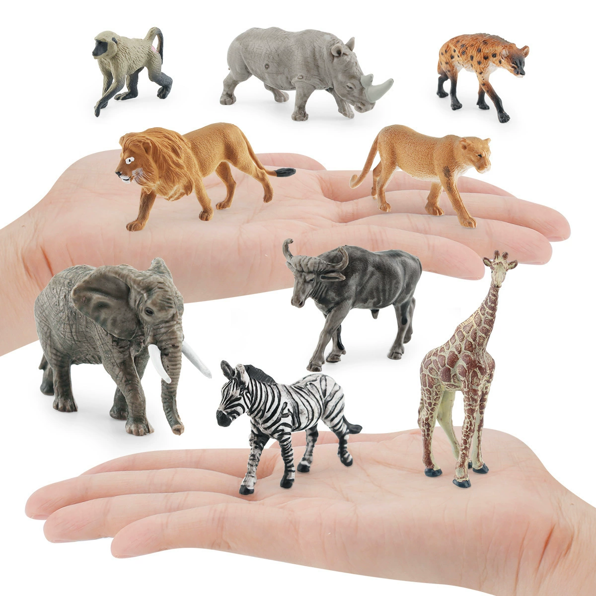 (Cross-border trading), realistic animal model, zebra, toy, lion, elephant