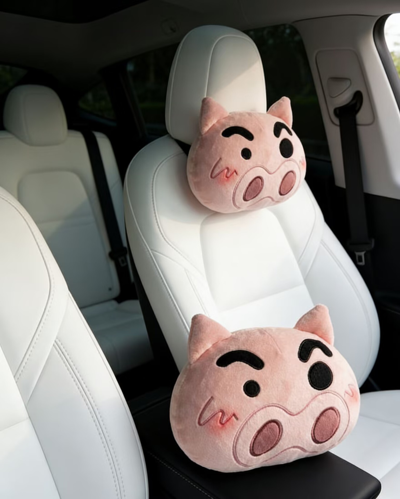 Cartoon New Style Piggy Doll Car Headrest Interior Decoration Neck Pillow Sunny Day Piggy Headrest Interior Decoration Sunny Day Piggy
