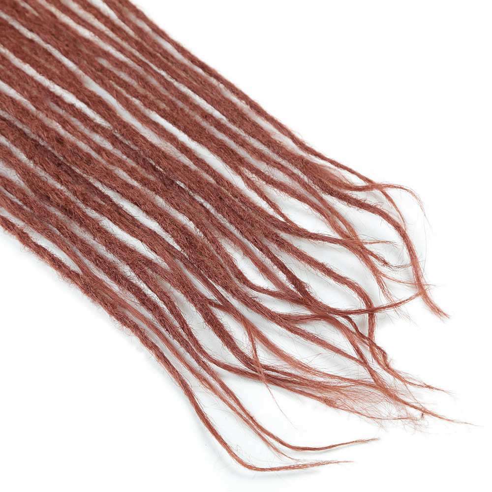 Peluca de trenzas sucias de doble cola europea y americana, pelo largo y liso, pelo de ganchillo, hip-hop, trenza de reggae, bolsa de anillo jamaicana, dreadlocs