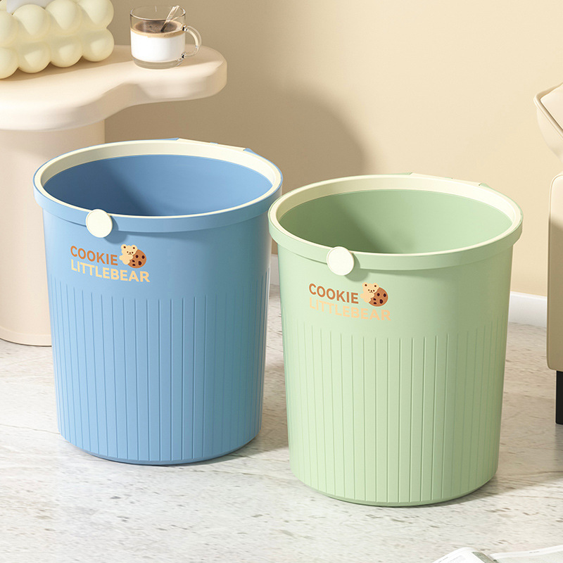 Trash Can Home 2025 New Style Large Capacity Indoor Living Room Kitchen with Pressure Ring Office Bathroom Bedroom