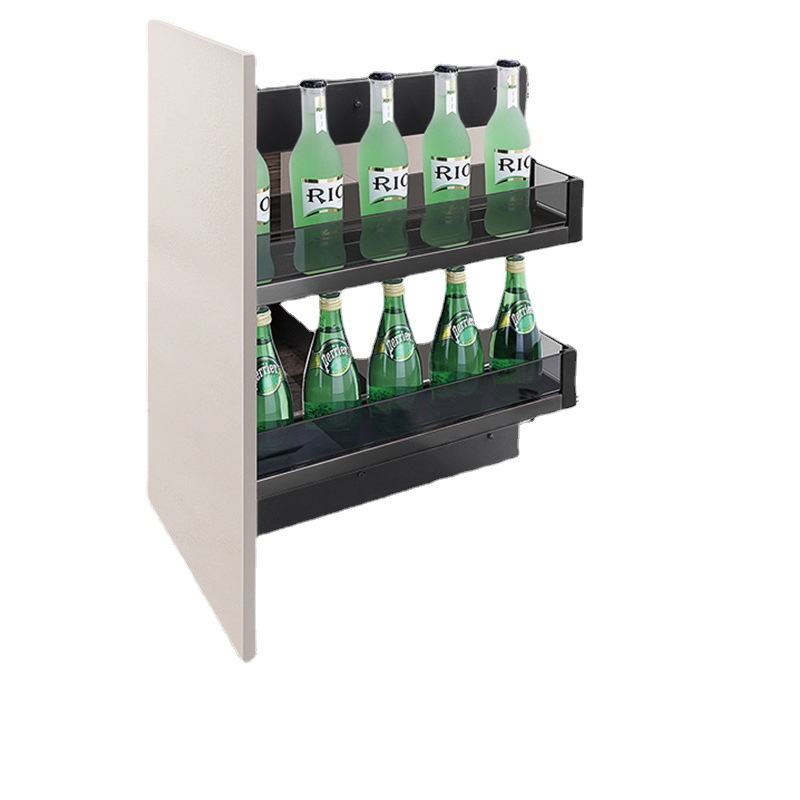 Cesta lateral para gabinetes de cocina totalmente de aluminio Cesta de condimentos para gabinetes de fondo estrecho y pequeño Fabricante de cestas de condimentos para cajones de almacenamiento