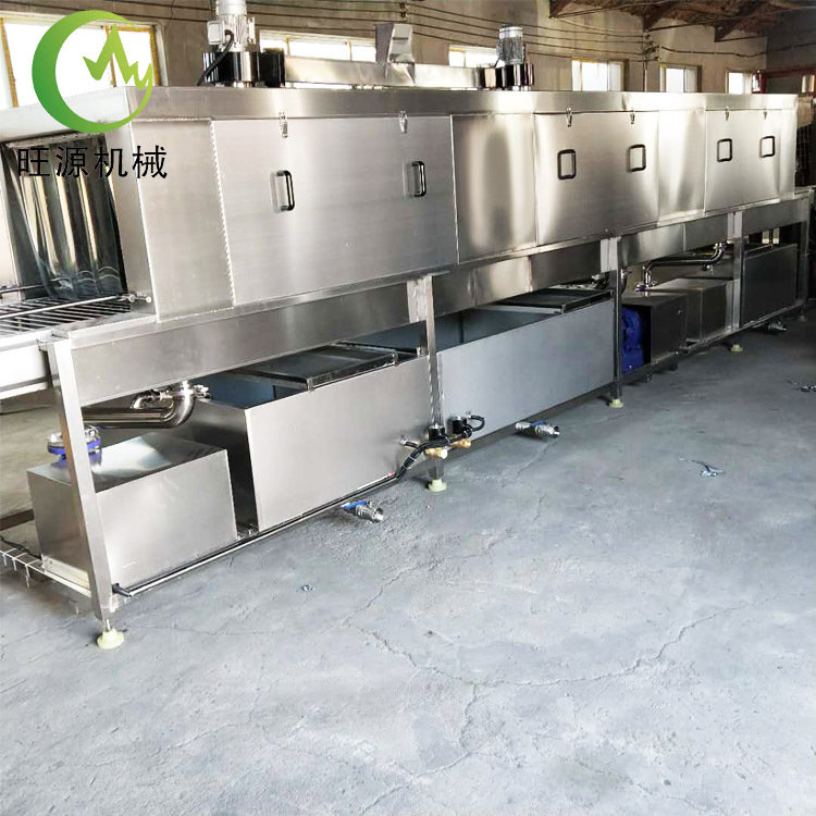 3米两段周转筐清洗机 洗筐机热碱水去油 商用猪肉筐清洗设备