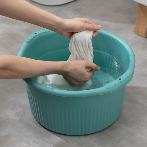 Household foot bath bucket heightened above the calf plastic foot basin massage thick foot bath artifact thermal insulation health care large deep bucket