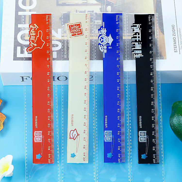 Golden list fame ruler drawing measuring tool scale ruler student use text 20cm ruler prize gift wholesale