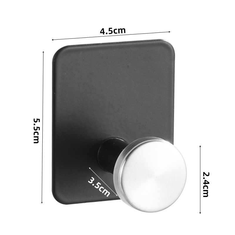 Gancho adhesivo de acero inoxidable para ropa y sombreros, sin perforación, fuerte, para baño y puerta