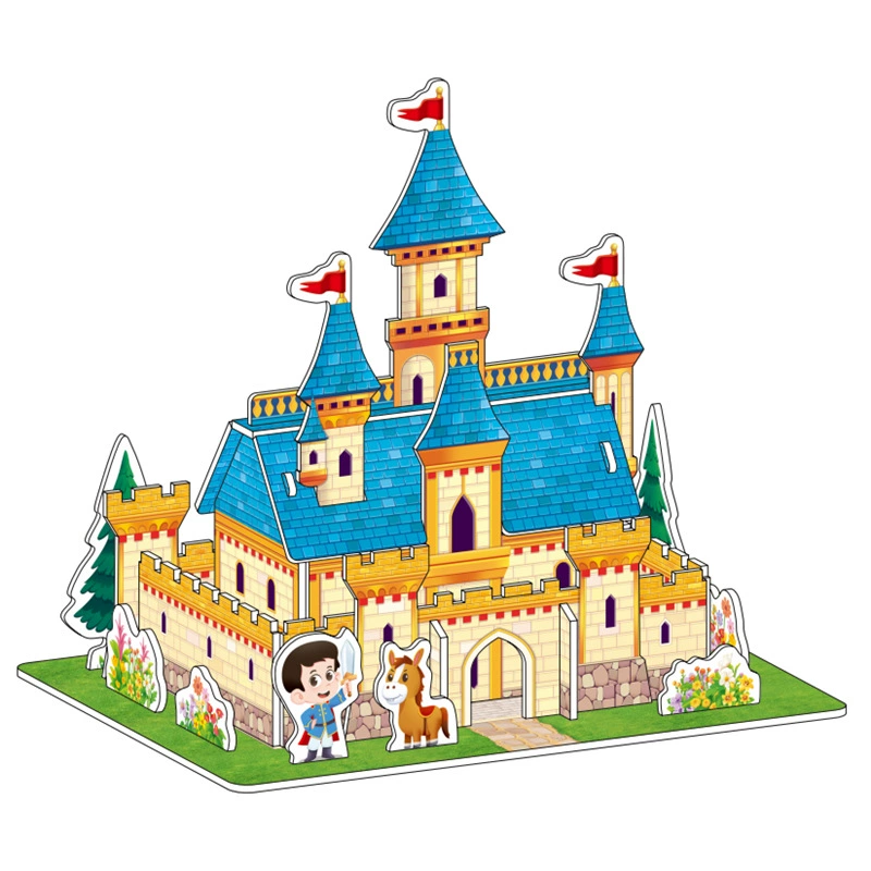 Three dimensional brainteaser, toy, house, interactive constructor, DIY, in 3d format, family style, Birthday gift