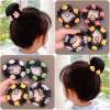 Children's hair accessory with bow, hair mesh, dancing hairgrip