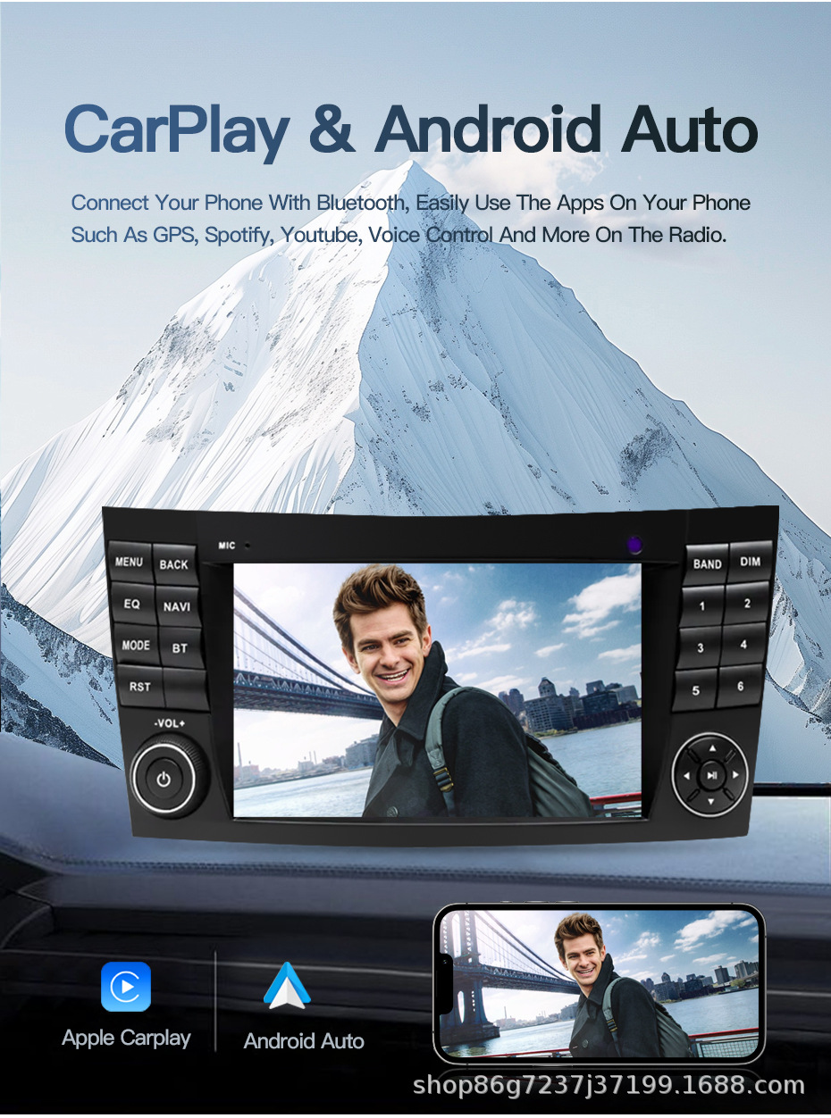 Suitable for Mercedes-Benz W211 7inch Car Multimedia Player Carplay Car Navigation Universal Car Navigation System