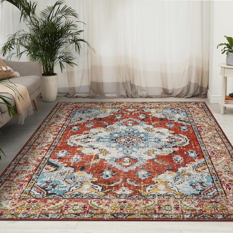 Cross-border Turkish Ethnic Style Living Room Carpet Dirt-resistant Non-slip Sofa Coffee Table Mat Dirt-resistant Bedside Blanket Floor Mat in stock