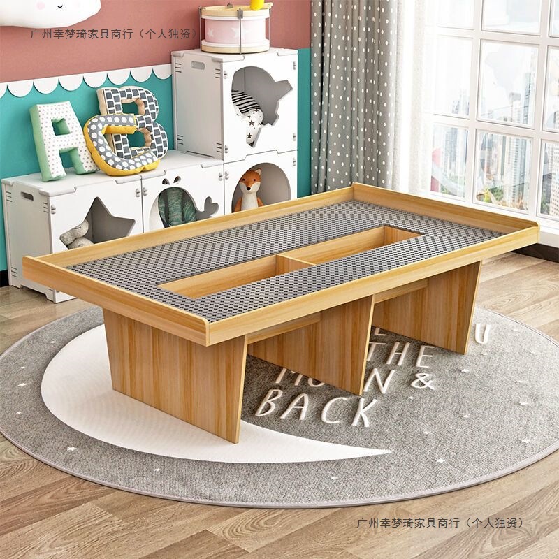Stall Building Block Table Compatible with Lego Building Blocks Early Education Toys Children's Game Table Multi-Functional Large Learning Table Stall Building Block Table Compatible with Lego Building Blocks Early Education Toys Children's Game Table Multi-Functional Large Learning Table