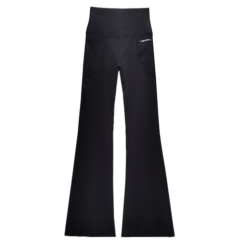 Black Gold Loudspeaker Pants Winter Shark Pants Dual Pockets Yoga Pants Thin Spring and Autumn Can Wear Outside Skorty Large Size Lengthened
