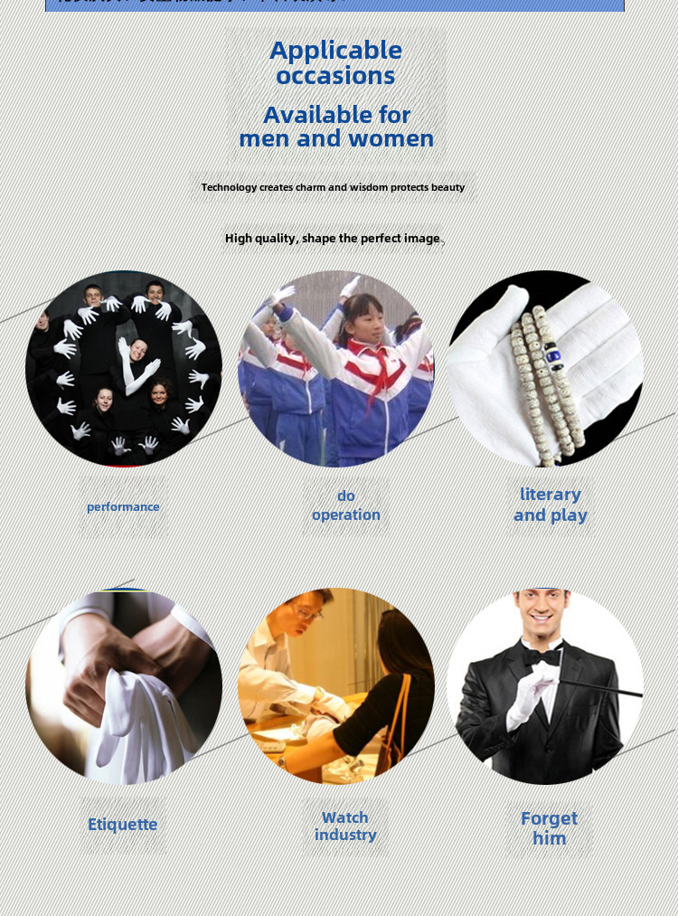 Three-tendon Etiquette Black and White Gloves Men and Women Short Thin Breathable Spring and Summer Review Performance Security Driving Concierge_voghion.com