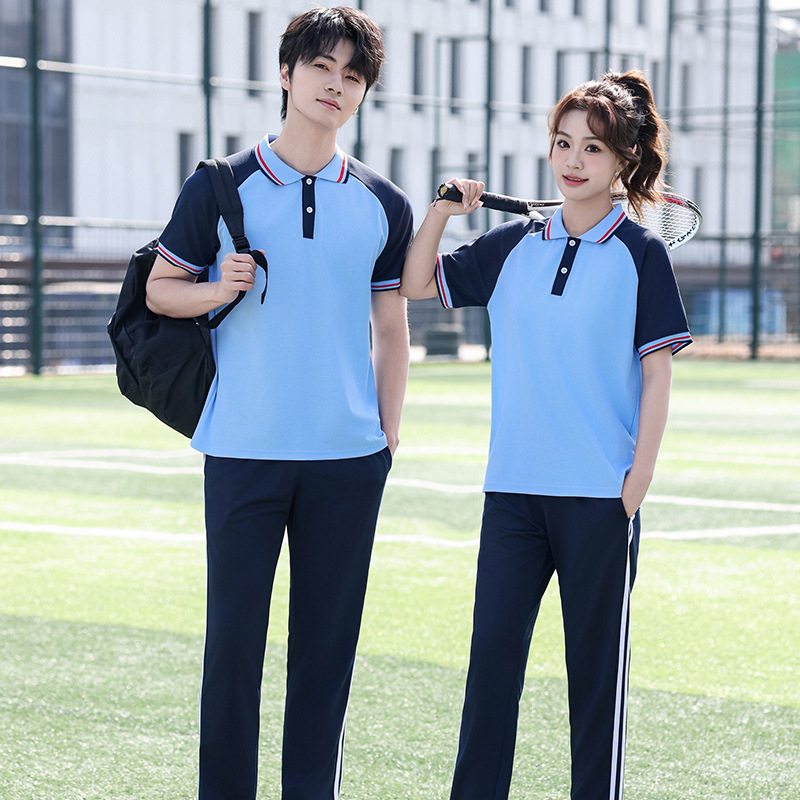 Blue sleeves, set, with short sleeve