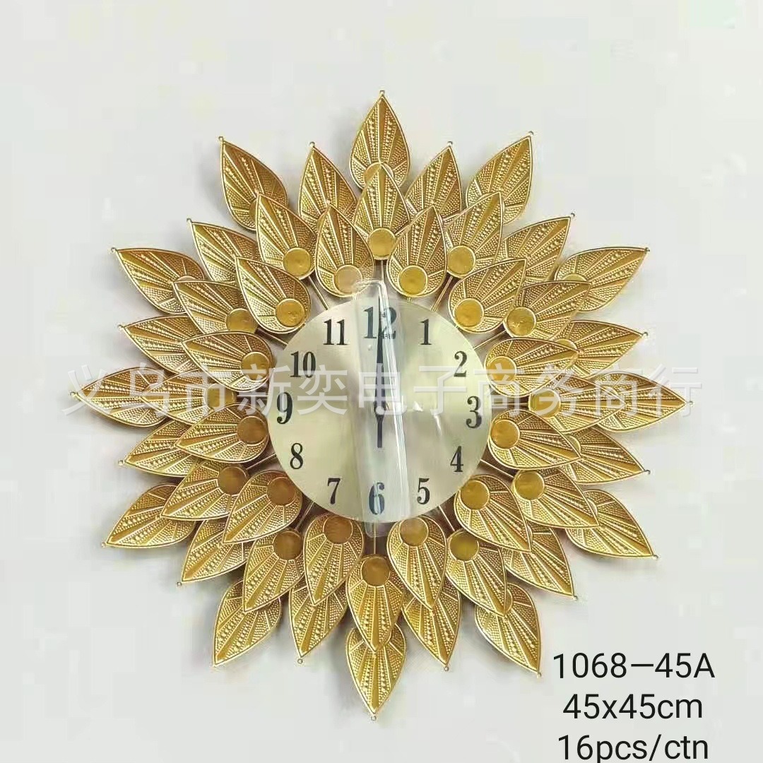 亚马逊速卖通跨境电商热销铁艺挂钟金属工艺时尚欧美工厂直销装饰