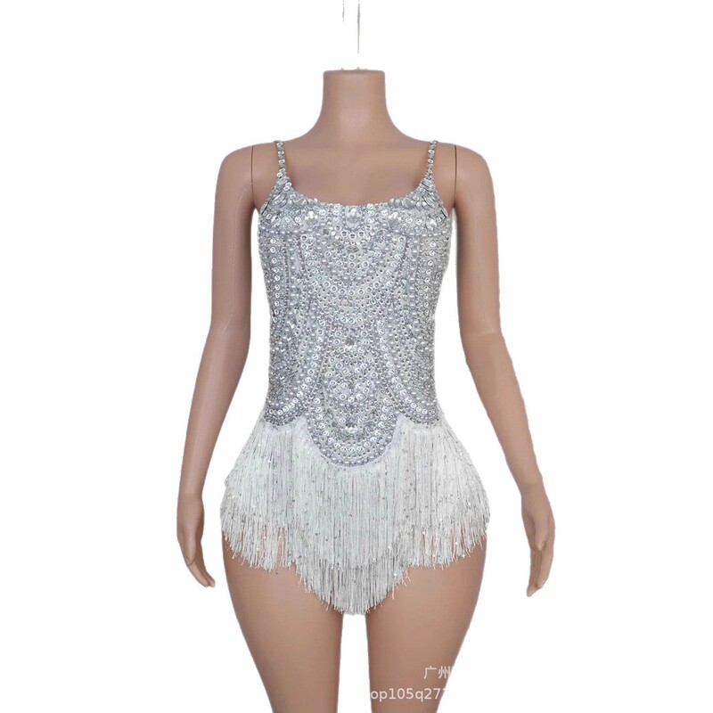 Taylor Swift Concert Same Style Blue Tassel Whitening Versatile Dance Music Festival Performance Clothing Taylor Swift Concert Same Style Blue Tassel Whitening Versatile Dance Music Festival Performance Clothing