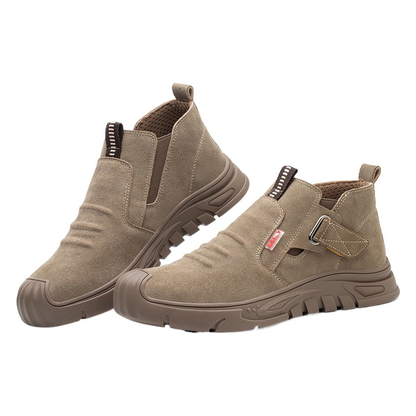 Piel de vaca anti-escaldado zapatos protectores puntera de acero para hombres anti-Smashing anti-piercing zapatos de soldadura desgaste antideslizante resistente al desgaste sitio de construcción zapatos de trabajo al por mayor