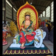 1米5二骑士文殊普贤菩萨华严三圣释迦牟尼寺庙吉彩大铜佛像定铸厂