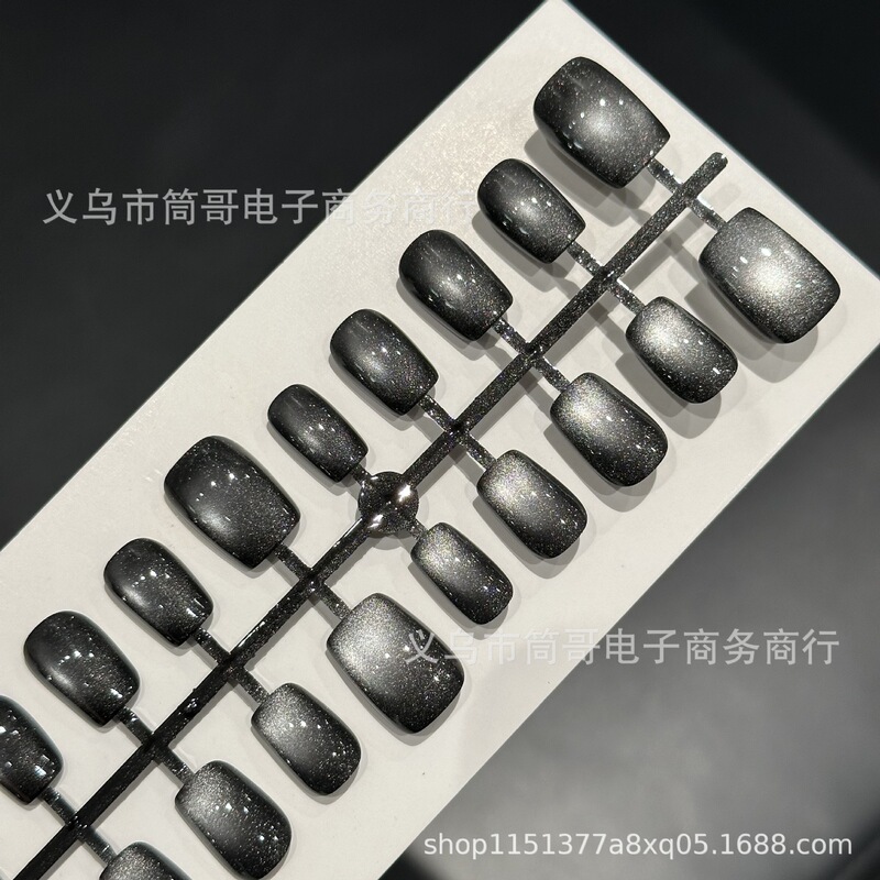 Black chameleon cat's eye nail polish 30 pieces of white high-grade nail art patch wear nail art manufacturers