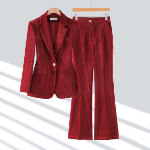 Amazon Velvet Suit Jacket Women's Autumn Feminine Temperament Top Golden Velvet Small Suit suit Trendy