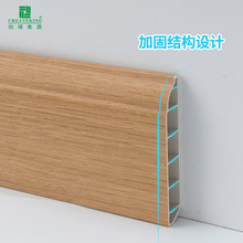 源头工厂 跨境专供 SPC地板配套PVC踢脚线