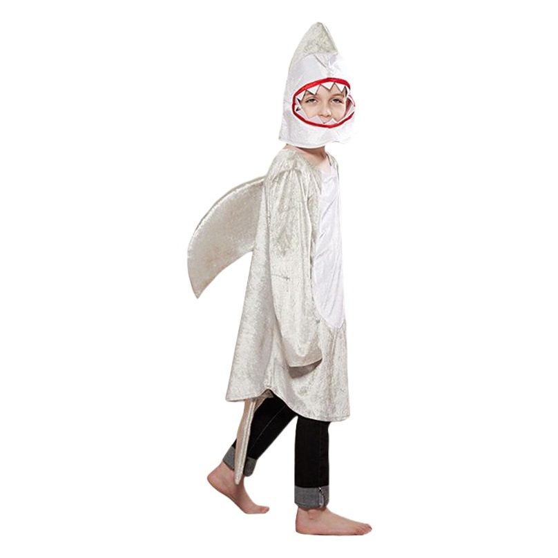 2020 nueva etapa juego traje niños tiburón papel rendimiento traje Halloween fiesta kindergarten grupo ropa image 1