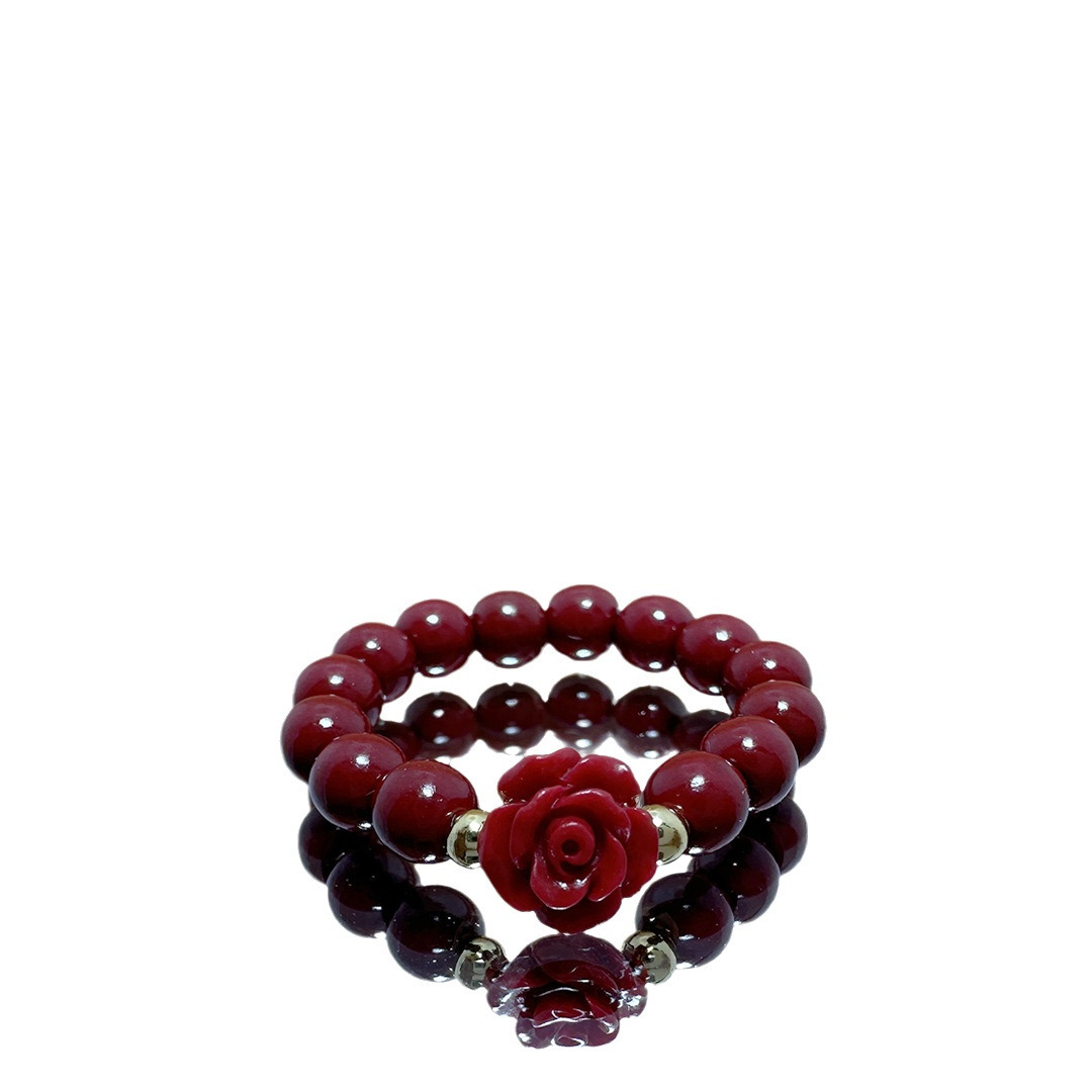 CINNABAR CINNABAR ANCORA RED NATIONAL FASHION DESIGN TREND NET 축하 인생의 해를 스탬핑 로프 비즈 링 패션